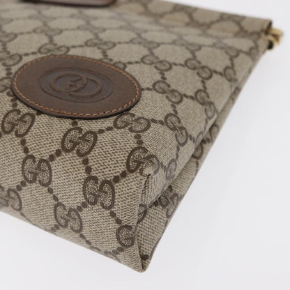 Gucci GG Supreme Clutch bag PVC, BEIGE, PVC, Clutche & pouche