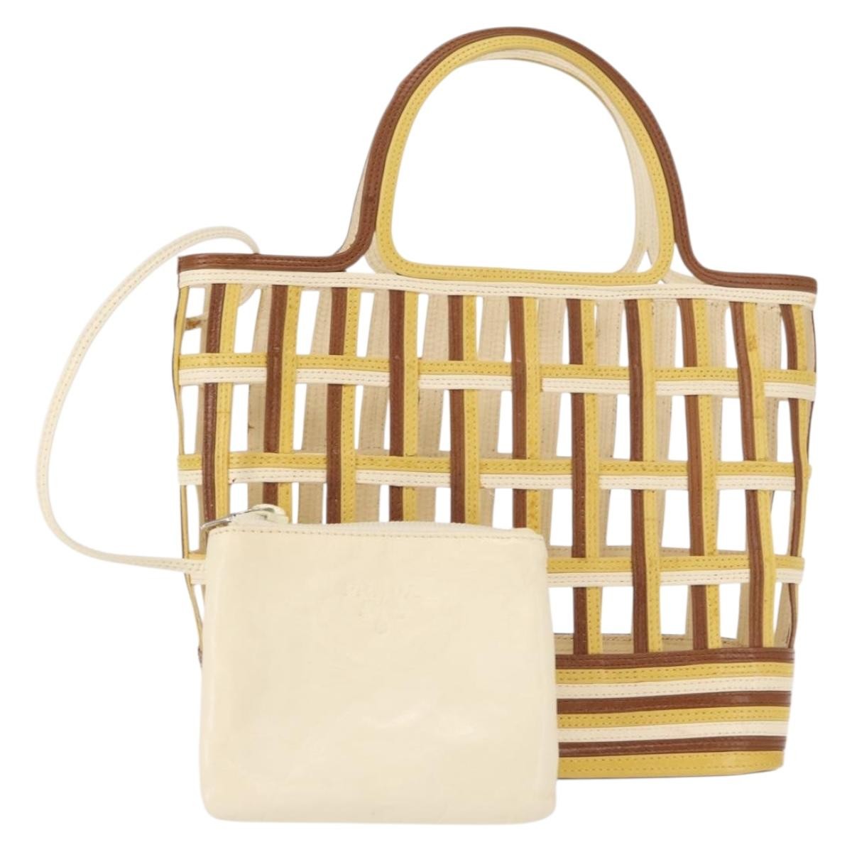 Prada Vintage Handbag Leather, BROWN, LEATHER, Handbag