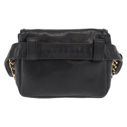 Chanel Chain Envelope Belt Bag Quilted Calfskin, BLACK, LEATHER, Clutche & pouche