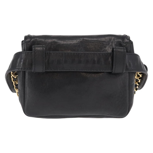 Chanel Chain Envelope Belt Bag Quilted Calfskin, BLACK, LEATHER, Clutche & pouche
