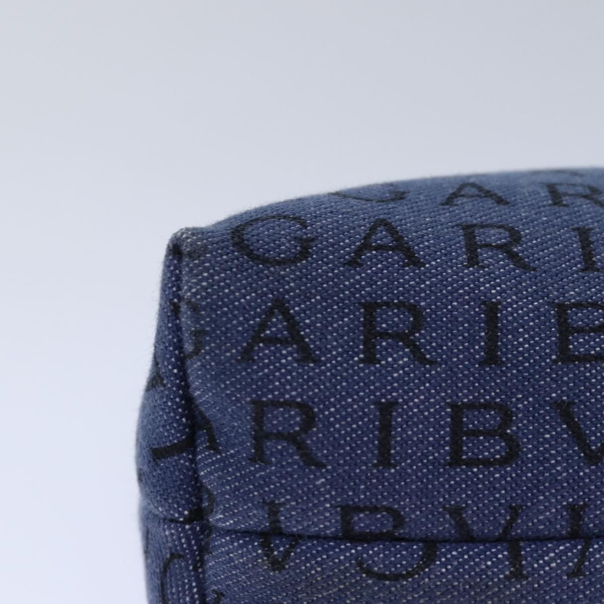 Bvlgari B.Zero1 Logomania Bag Canvas with Leather, BLUE, CANVAS, Clutche & pouche