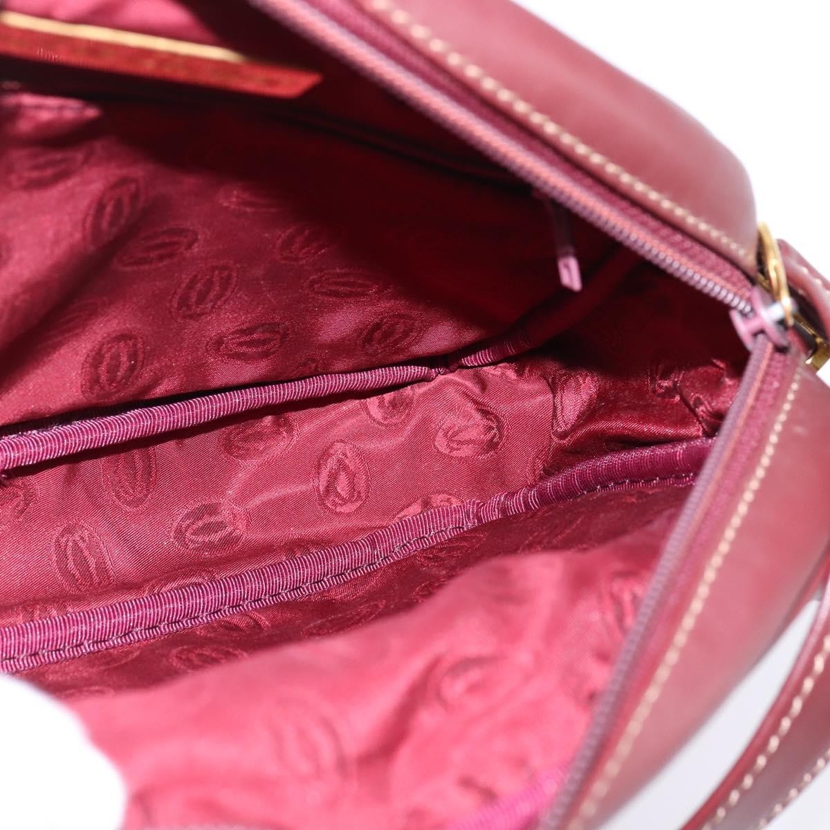 cartier Must de Cartier Shoulder Bag Leather, BURGUNDY, LEATHER, Shoulder bag
