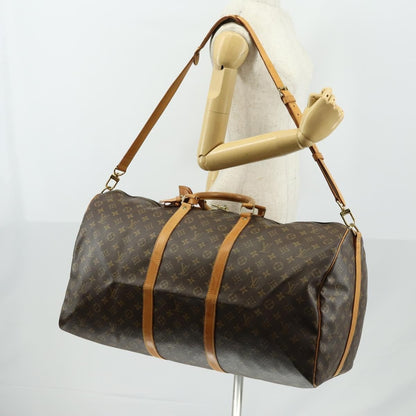 Louis Vuitton Keepall Bandouliere Bag Monogram Canvas, BROWN, CANVAS, Travel bag