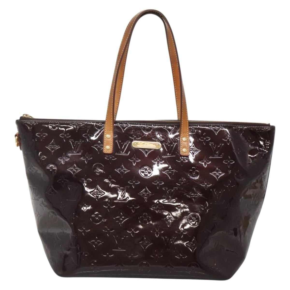 Louis Vuitton Bellevue Handbag Monogram Vernis, BURGUNDY, PATENT_LEATHER, Tote bag
