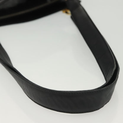 Salvatore Ferragamo Gancini Shoulder Bag Leather, BLACK, LEATHER, Shoulder bag