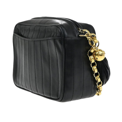 Chanel Vintage Tassel Camera Bag Vertical Quilted Leather, BLACK, LEATHER, Shoulder bag