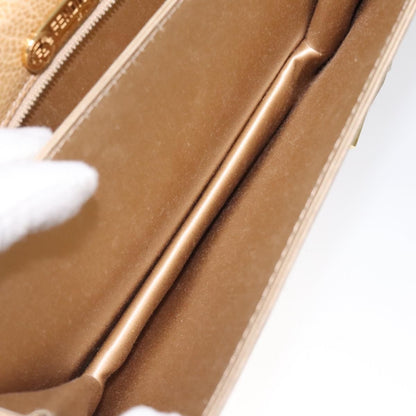 Fendi Square Flap Leather, BEIGE, SATIN, Shoulder bag