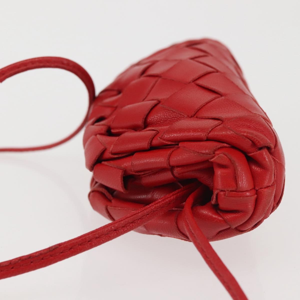 Bottega Veneta The Pouch Coin Purse Intrecciato Nappa, RED, LEATHER, Clutche & pouche