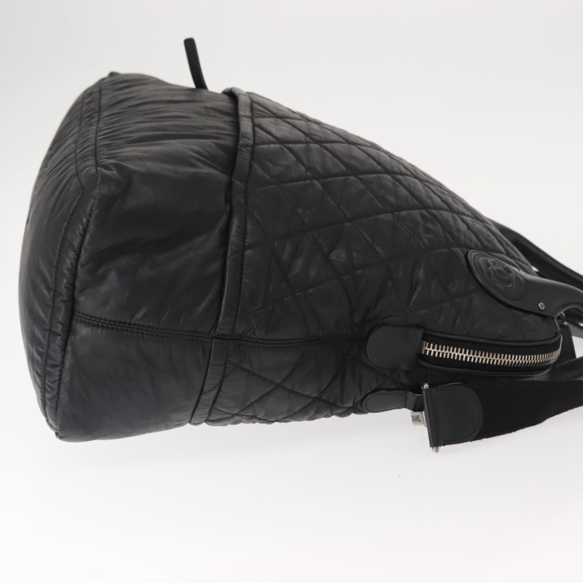 Chanel Vertical Sport Weekender Bag Quilted Nylon, BLACK, NYLON, Travel bag