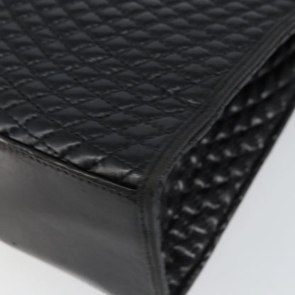 Bally Vintage Handbag Quilted Leather, BLACK, LEATHER, Handbag