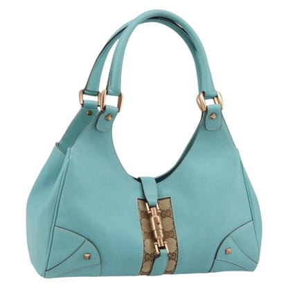 Gucci Joy Bardot Hobo Leather, BLUE, LEATHER, Shoulder bag