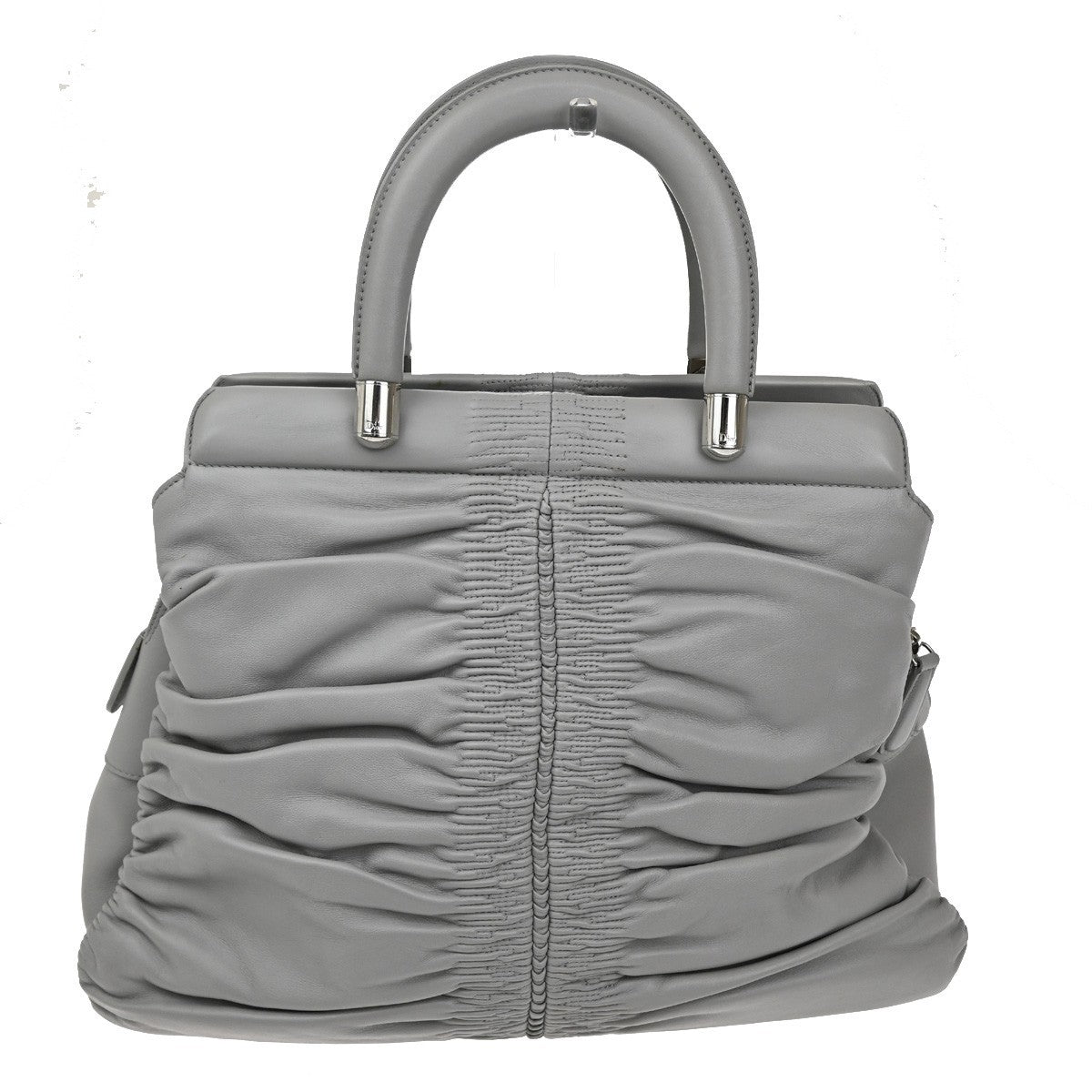 Christian Dior Karenina Tote Lambskin, GRAY, LEATHER, Tote bag