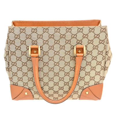 Gucci Nailhead Tote GG Canvas, BEIGE, CANVAS, Tote bag