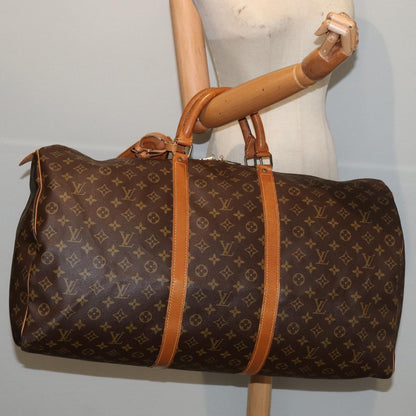 Louis Vuitton Keepall Bag Monogram Canvas, BROWN, CANVAS, Travel bag