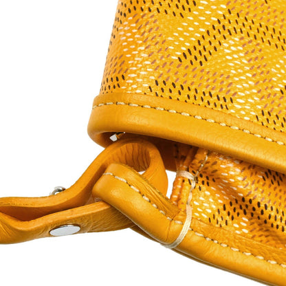 Goyard Plumet Clutch Wallet Coated Canvas, YELLOW, CANVAS, Shoulder bag