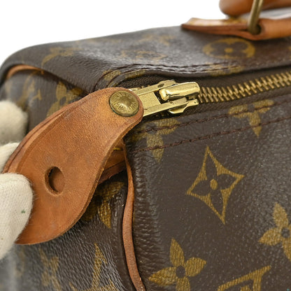 Louis Vuitton Speedy Handbag Monogram Canvas, BROWN, CANVAS, Handbag