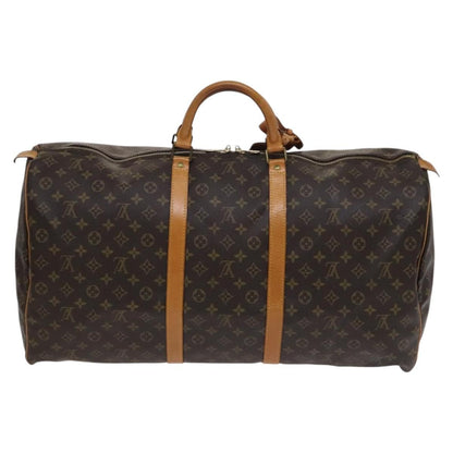Louis Vuitton Keepall Bag Monogram Canvas, BROWN, CANVAS, Travel bag