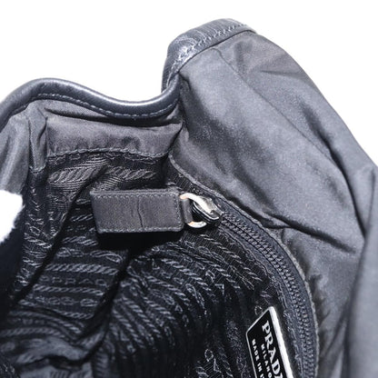 Prada Logo Flap Messenger Bag Tessuto, BLACK, NYLON, Shoulder bag