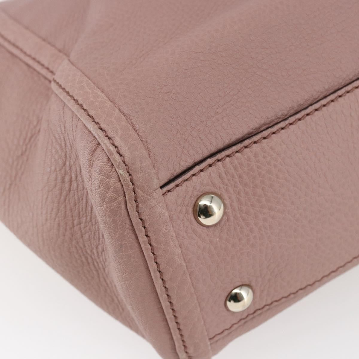 Gucci Soho Zip Tote Leather, PINK, LEATHER, Tote bag