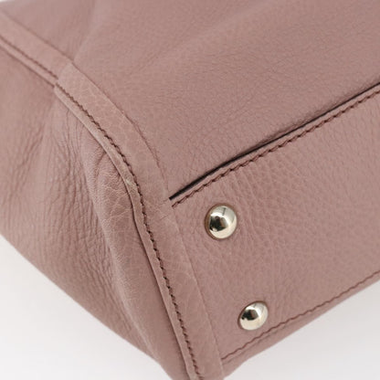 Gucci Soho Zip Tote Leather, PINK, LEATHER, Tote bag