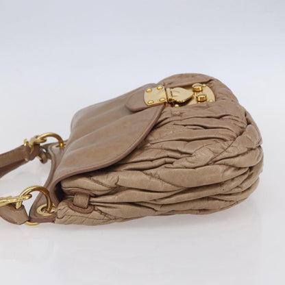 Miu Miu Coffer Satchel Matelasse Leather, PINK, LEATHER, Handbag