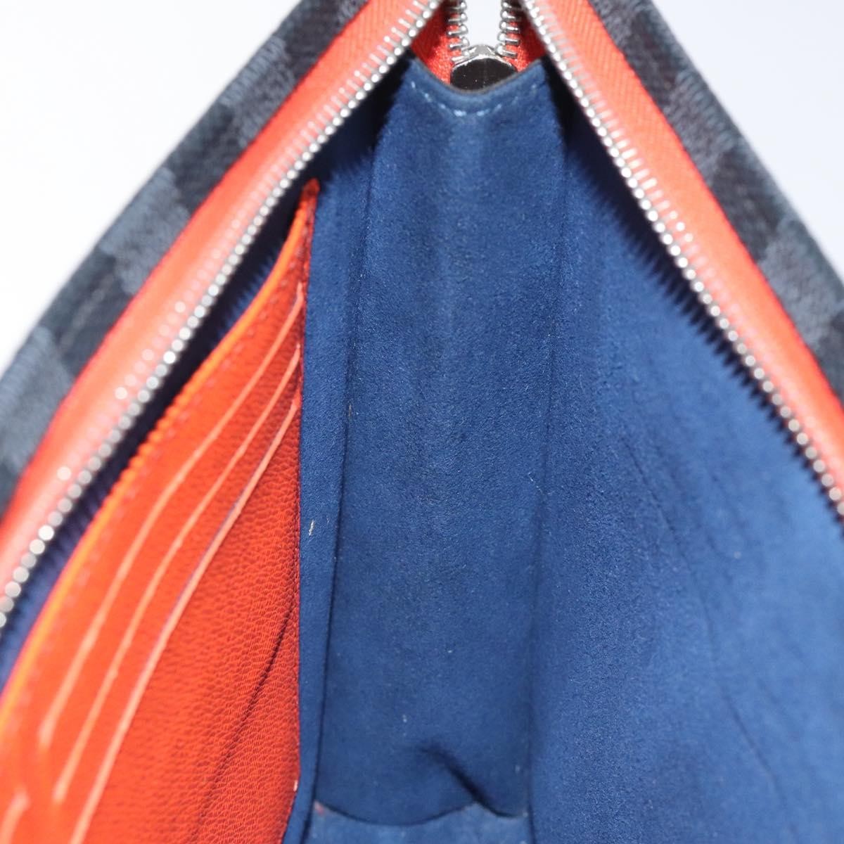 Louis Vuitton Pochette Voyage Epi Leather with Damier Graphite, BLUE, LEATHER, Clutche & pouche