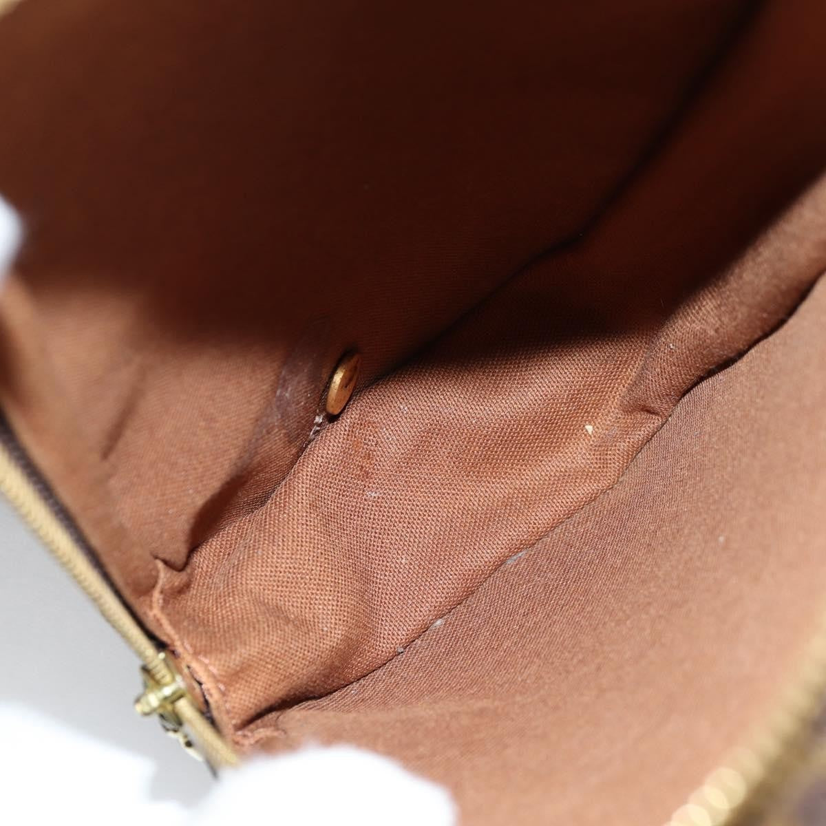 Louis Vuitton Pochette Gange Monogram Canvas, BROWN, CANVAS, Clutche & pouche