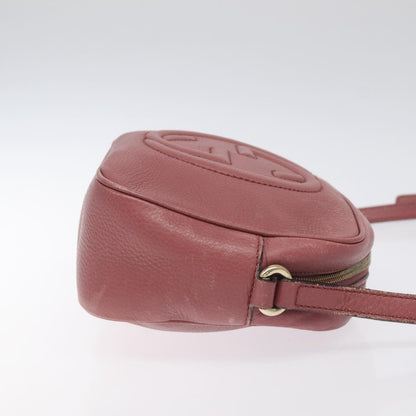 Gucci Soho Disco Crossbody Bag Leather, PINK, LEATHER, Shoulder bag
