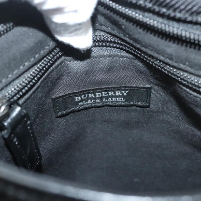 Burberry Front Pocket Messenger Bag Haymarket Canvas, BLACK, CANVAS, Shoulder bag