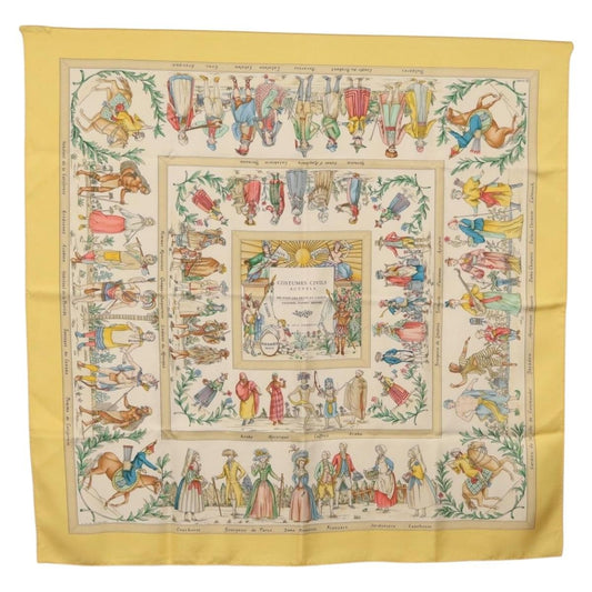 Hermes Carré 90 Silk multicolor, YELLOW, SILK, Scarve & shawl