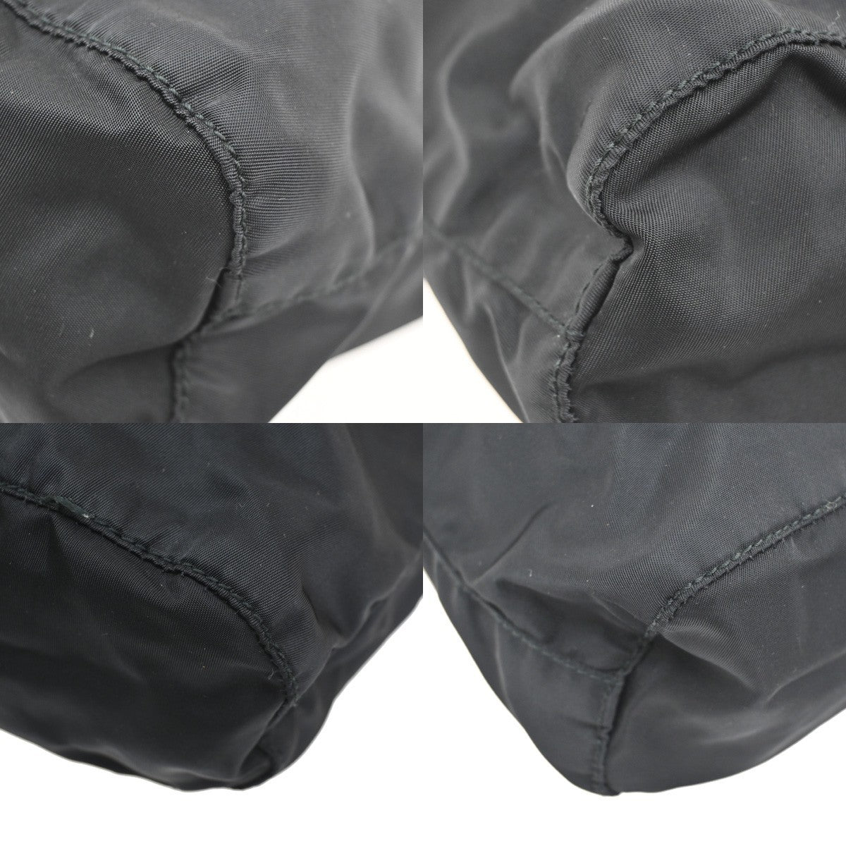 Prada Drawstring Wristlet Bucket Bag Tessuto, BLACK, NYLON, Handbag