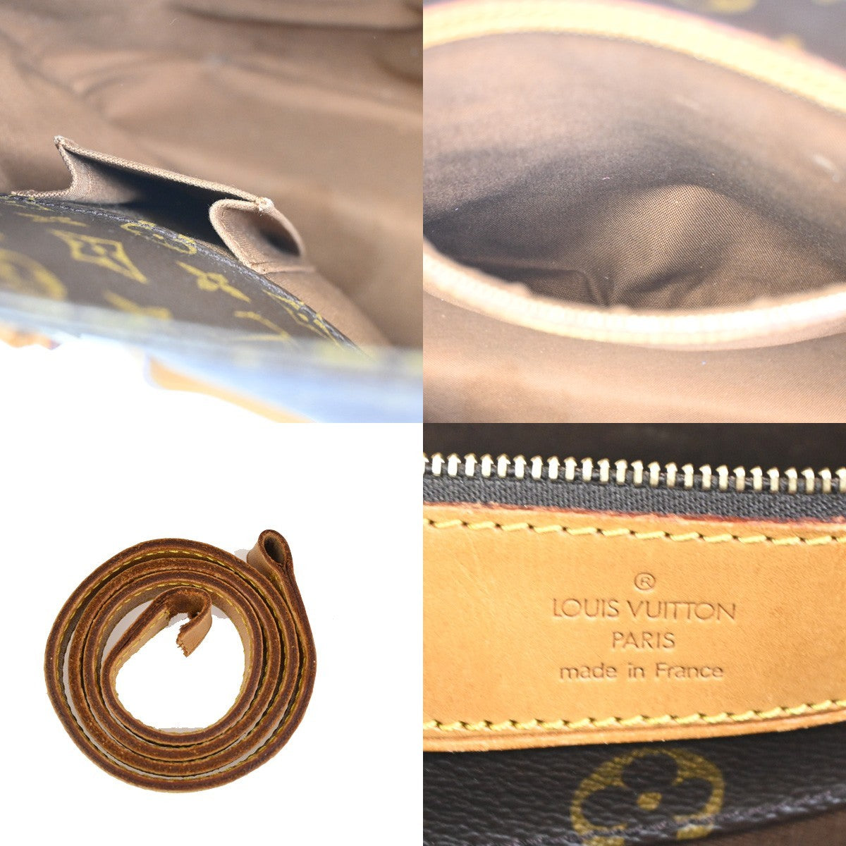 Louis Vuitton Shopping Sac Handbag Monogram Canvas, BROWN, CANVAS, Tote bag