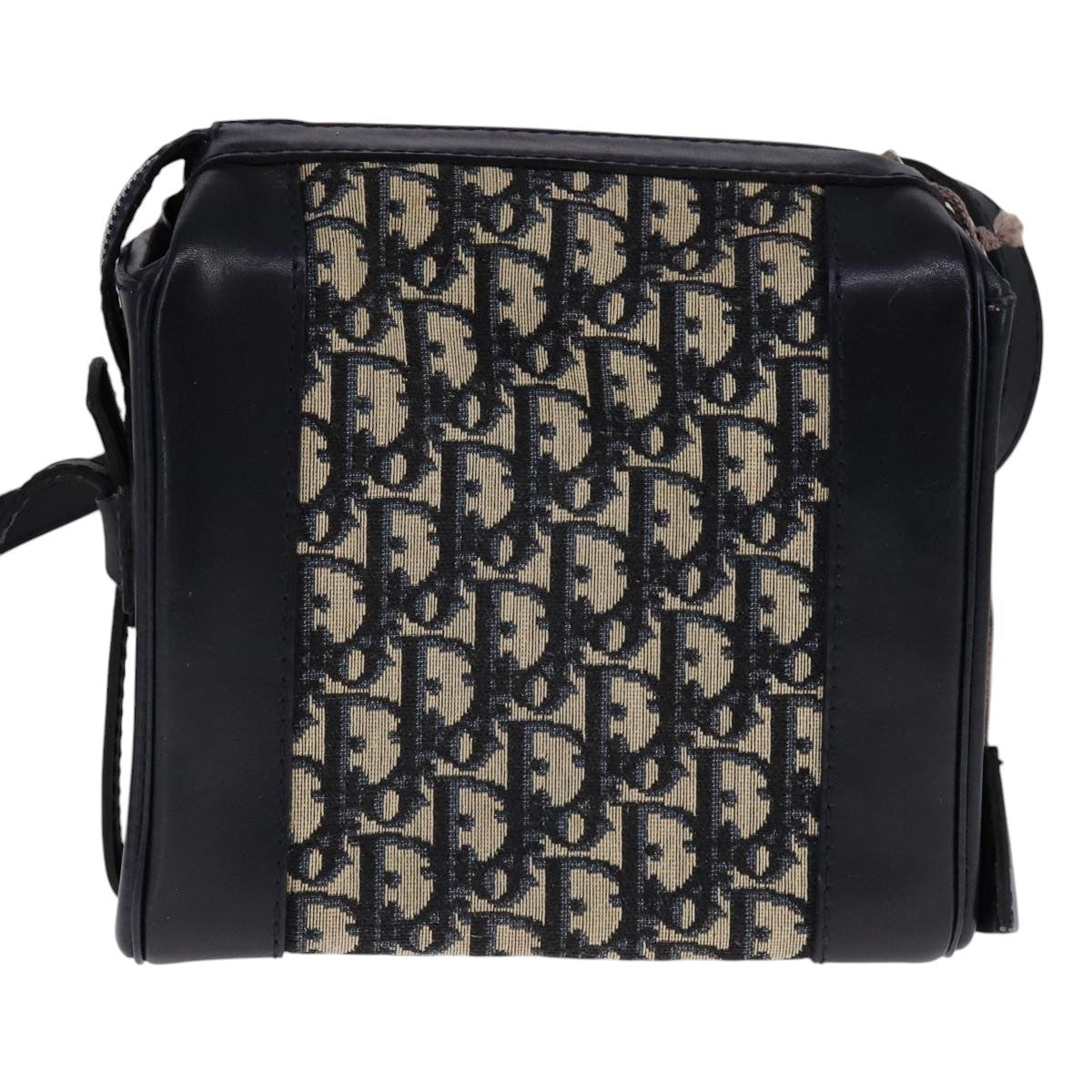 Christian Dior Trotter Oblique canvas et cuir, NAVY, CANVAS, Shoulder bag