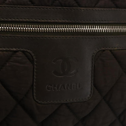 Chanel Coco Cocoon Zipped Tote Quilted Nylon, BROWN, NYLON, Tote bag