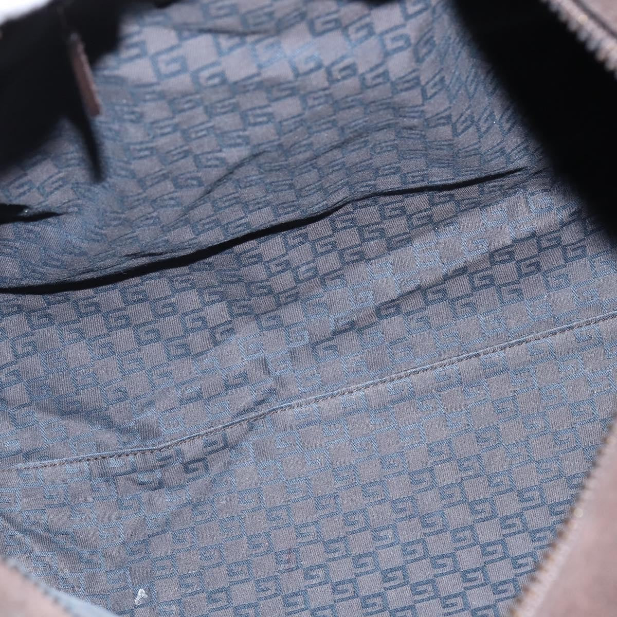 Gucci Hobo Shoulder Bag Suede, BROWN, SUEDE, Shoulder bag