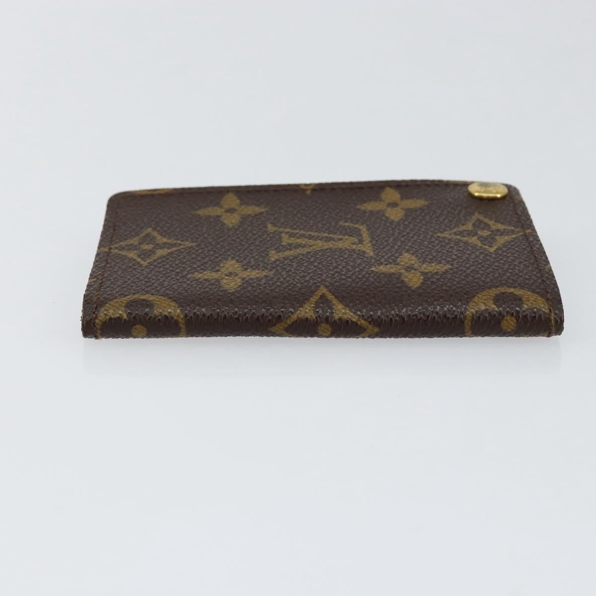Louis Vuitton Porte Cartes Pression Card Case Monogram Canvas, BROWN, CANVAS, Card Holders