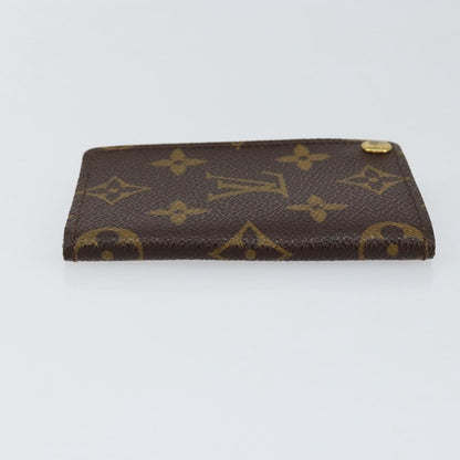 Louis Vuitton Porte Cartes Pression Card Case Monogram Canvas, BROWN, CANVAS, Card Holders