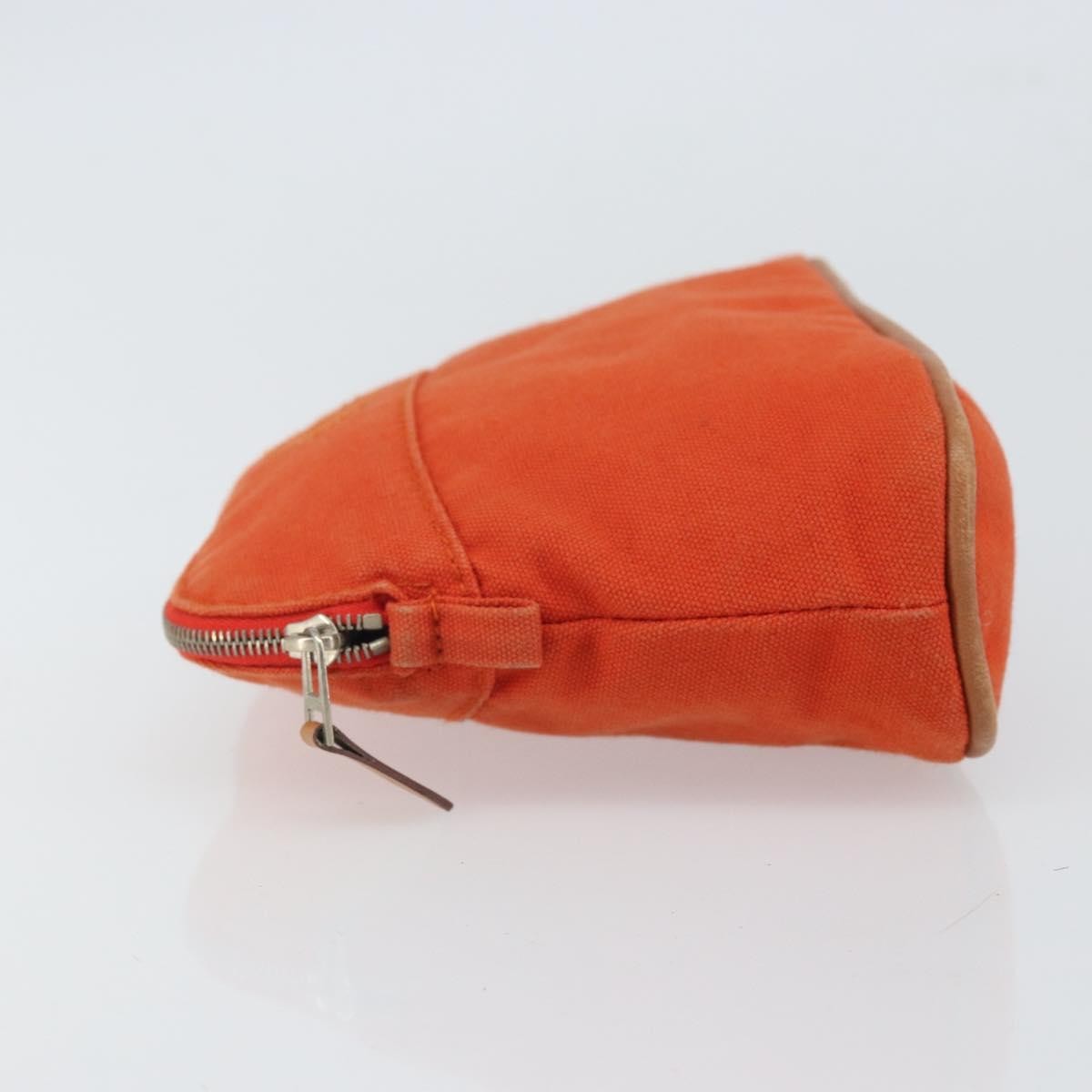 Hermes Bolide Travel Pouch Canvas, ORANGE, CANVAS, Clutche & pouche