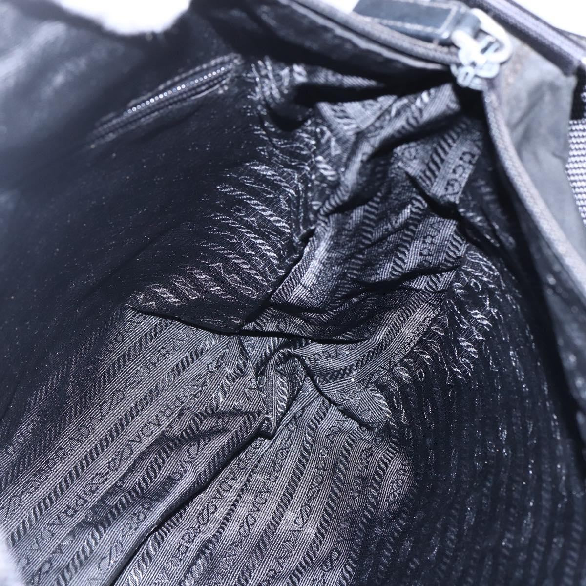 Prada Front Pocket Messenger Bag Tessuto, BLACK, NYLON, Shoulder bag