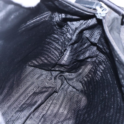 Prada Front Pocket Messenger Bag Tessuto, BLACK, NYLON, Shoulder bag