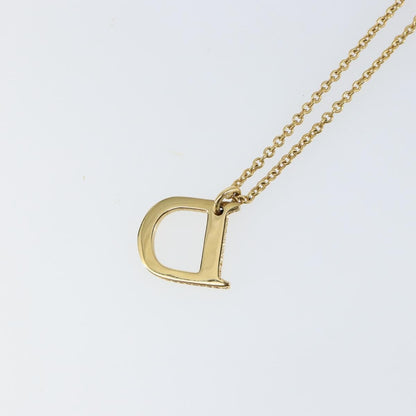 Christian Dior D logo Pendant Necklace Metal, GOLD, METAL, Necklace