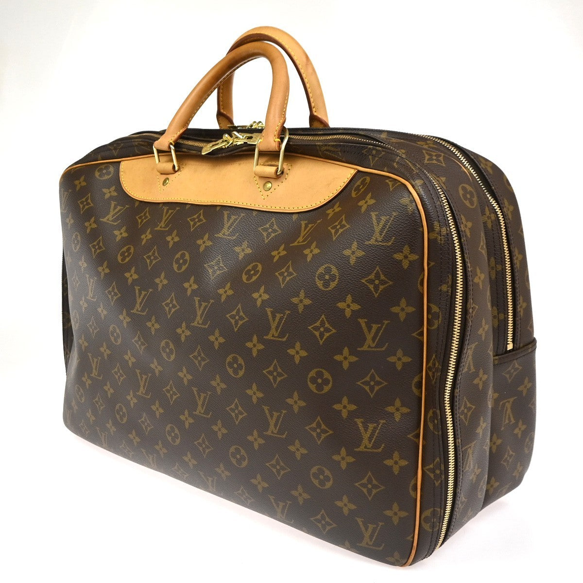 Louis Vuitton Alize Bag Monogram Canvas, BROWN, CANVAS, Travel bag