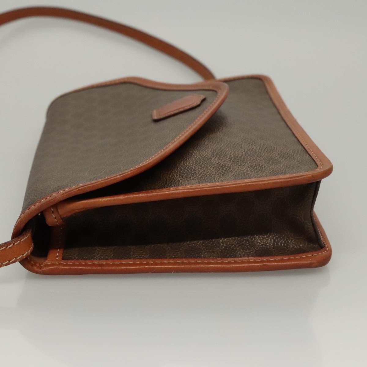 Celine Vintage Macadam Shoulder Bag Canvas, BROWN, CANVAS, Shoulder bag