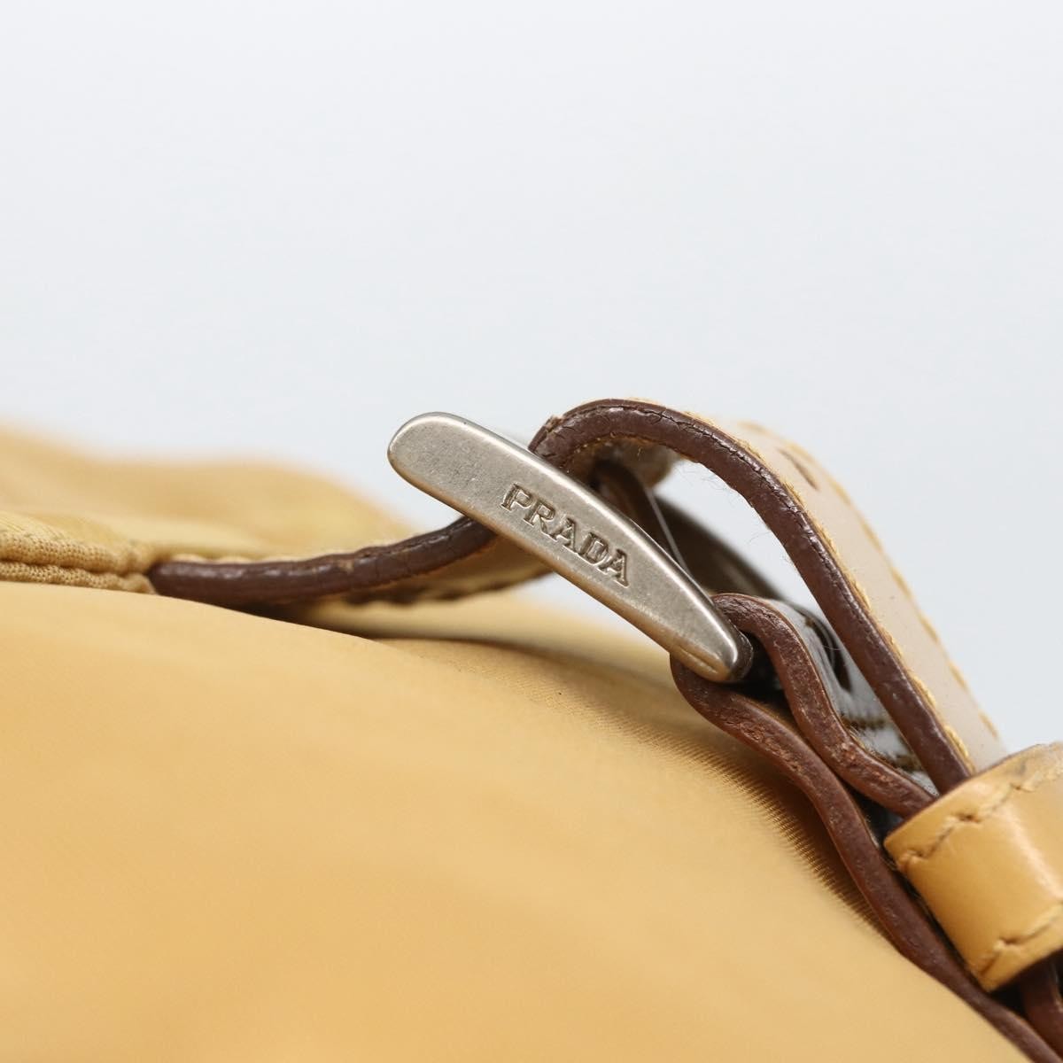 Prada Buckle Messenger Bag Tessuto, BEIGE, NYLON, Shoulder bag