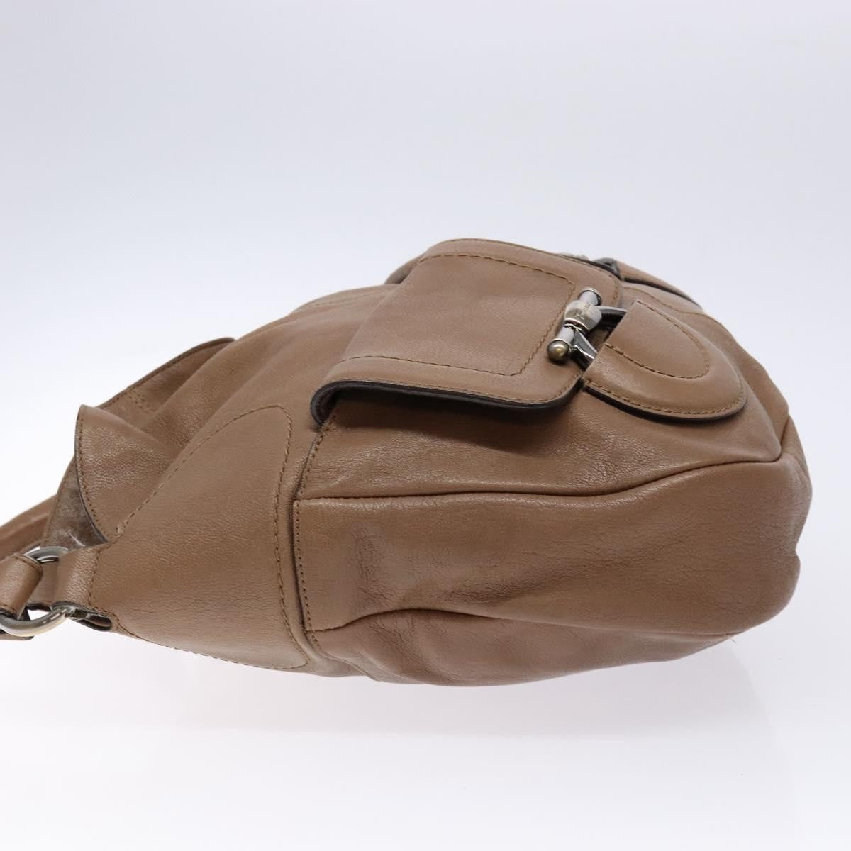 Salvatore Ferragamo Vintage Handbag Leather, BROWN, LEATHER, Handbag