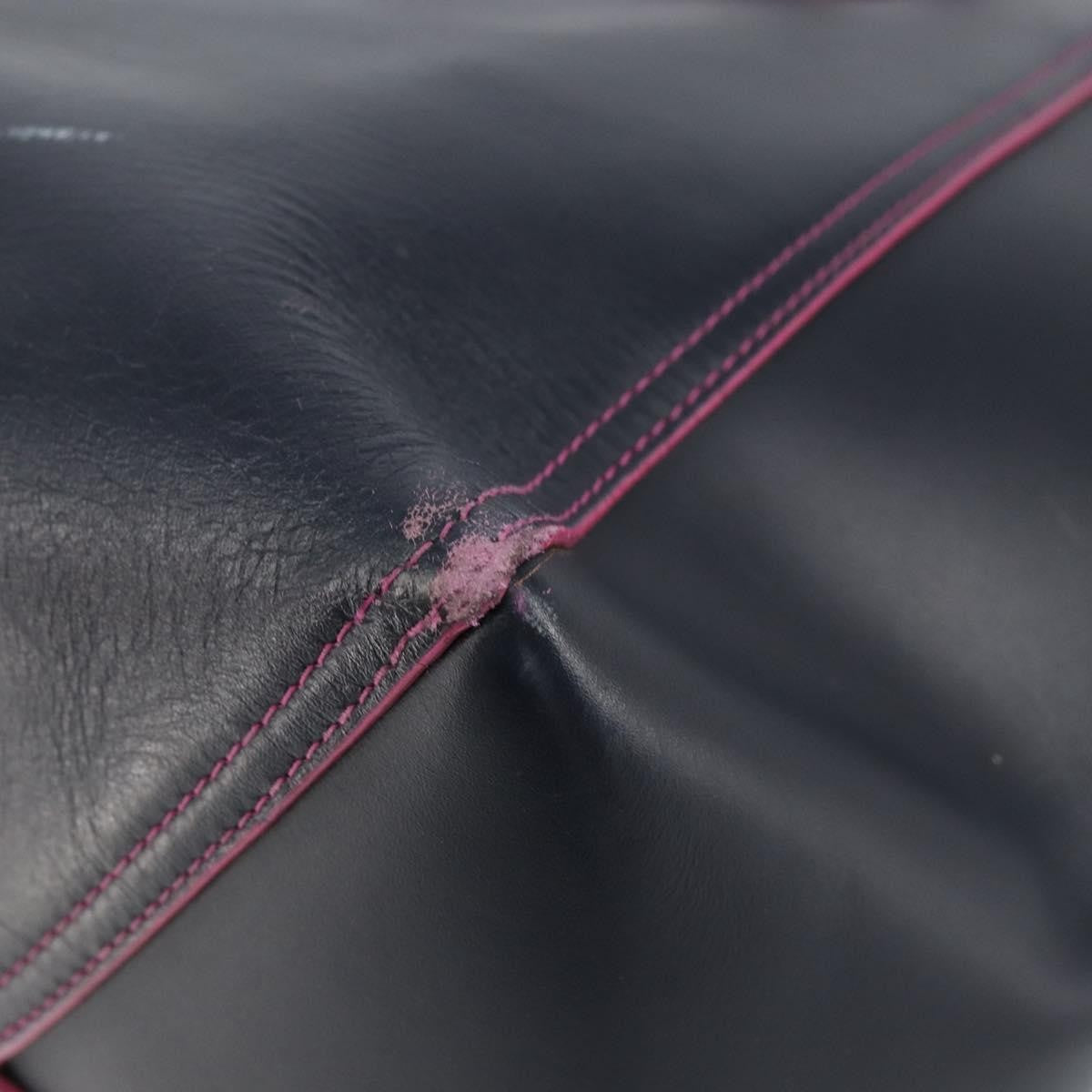 Loewe Leo Shopper Tote Leather, NAVY, LEATHER, Tote bag