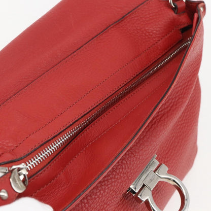 Salvatore Ferragamo Sofia Satchel Grainy Leather, RED, LEATHER, Handbag