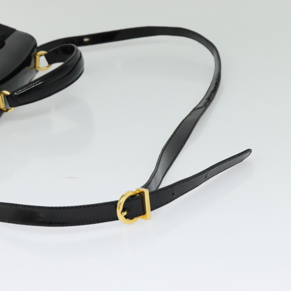 Salvatore Ferragamo Vintage Vara Bow Top Handle Bag Patent Leather, BLACK, PATENT_LEATHER, Handbag