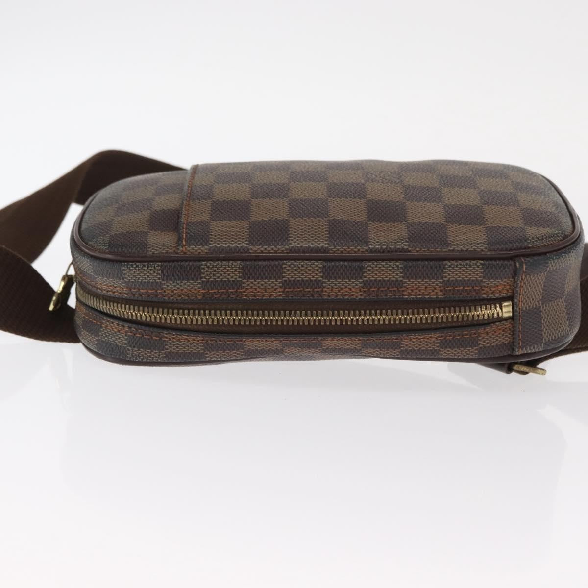 Louis Vuitton Pochette Gange Damier, BROWN, CANVAS, Clutche & pouche