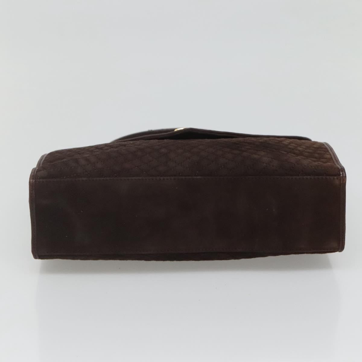 Bally Vintage Handbag Quilted suede, BROWN, SUEDE, Handbag